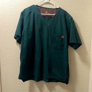 Carhartt Dark Green Scrub Top Size L